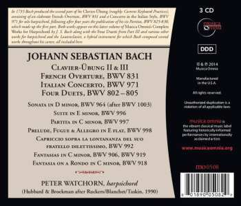 3CD Johann Sebastian Bach: Clavier-Übung II & II / French Overture, BWV 831 / Italian Concerto, BWV 971 / Four Duets, BWV 802-805