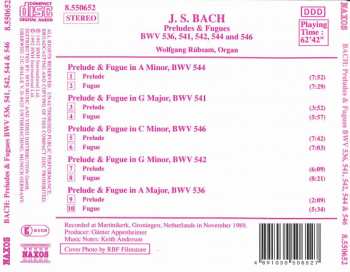CD Johann Sebastian Bach: Preludes & Fugues: BWV 536, 541, 542, 544 And 546