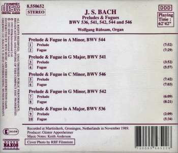 CD Johann Sebastian Bach: Preludes & Fugues BWV 536, 541, 542, 544 And 546