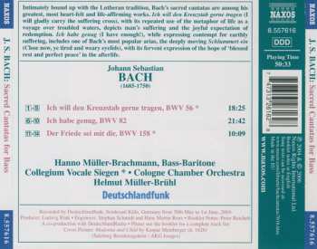 CD Johann Sebastian Bach: Sacred Cantatas For Bass Nos. 56, 82 And 158