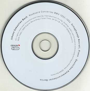 CD Johann Sebastian Bach: Keyboard Concertos BWV 1052 – 1054