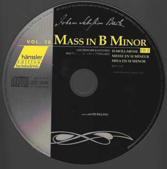 2CD Johann Sebastian Bach: Mass In B Minor BWV 232