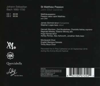 2CD Johann Sebastian Bach: St Matthew Passion
