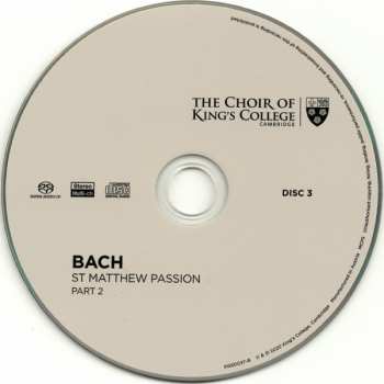 Dobozkészlet/3SACD Johann Sebastian Bach: St Matthew Passion