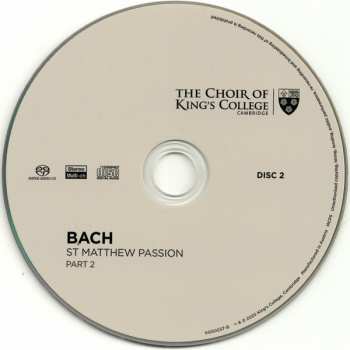 Dobozkészlet/3SACD Johann Sebastian Bach: St Matthew Passion