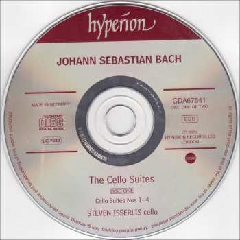 2CD Johann Sebastian Bach: The Cello Suites