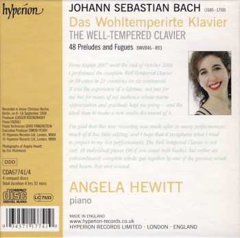 4CD/Dobozkészlet Johann Sebastian Bach: The Well-Tempered Clavier