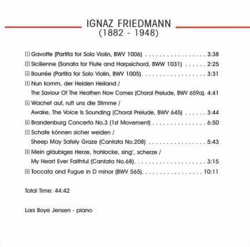 CD Johann Sebastian Bach: Ignaz Friedmann - Piano Transcriptions On Music By J. S. Bach