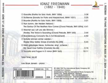 CD Johann Sebastian Bach: Ignaz Friedmann - Piano Transcriptions On Music By J. S. Bach