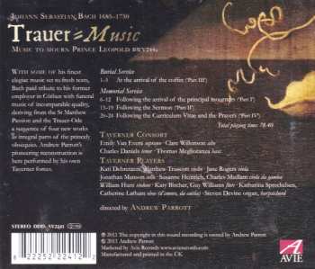 CD Johann Sebastian Bach: Trauer - Music To Mourn Prince Leopold