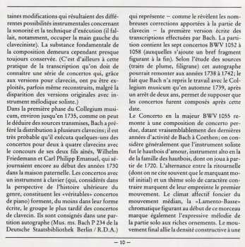 CD Johann Sebastian Bach: Konzerte Für Cembalo Und Streicher = Concertos For Harpsichord And Strings = Concertos Pour Clavecin Et Orchestre À Cordes BWV 1055 · 1056 ·1057 · 1058