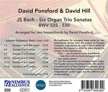 CD Johann Sebastian Bach: Trio Sonatas BWV 525-530 For Two Harpsichords