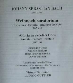 3CD Johann Sebastian Bach: Weihnachtsoratorium · Christmas Oratorio · Oratorio De Noël / Gloria In Excelsis Deo BWV 191