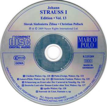 CD Johann Strauss Sr.: Johann Strauss I:  Edition • Vol. 13
