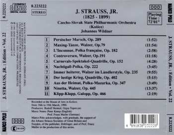 CD Johann Strauss Jr.: J. Strauss, Jr.:  Edition • Vol. 22