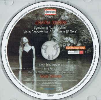 CD Anne Schwanewilms: Symphony No. 2 "Bohinj" · Violin Concerto No. 2 "In Breath Of Time" 