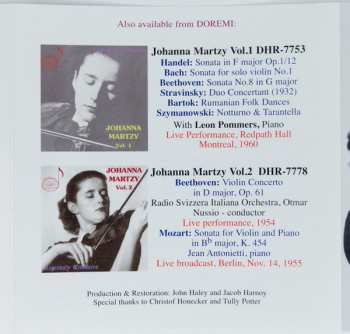 2CD Johanna Martzy: Johanna Martzy Vol. 3