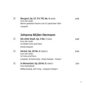 CD Richard Strauss: Befreit: A Soul Surrendered, Lieder