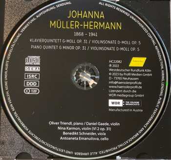 CD Daniel Gaede: Piano Quintet Op. 31 / Violin Sonata Op. 5