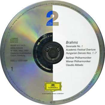 2CD Berliner Philharmoniker: 21 Hungarian Dances • Serenades Nos. 1 & 2