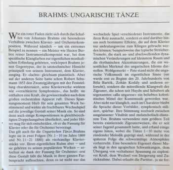 CD Johannes Brahms: 21 Ungarische Tänze - Hungarian Dances - Danses Hongroises