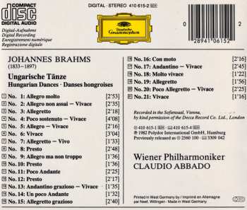 CD Johannes Brahms: 21 Ungarische Tänze - Hungarian Dances - Danses Hongroises