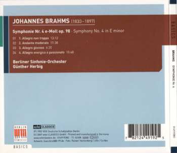 CD Johannes Brahms: Symphonie Nr. 4 