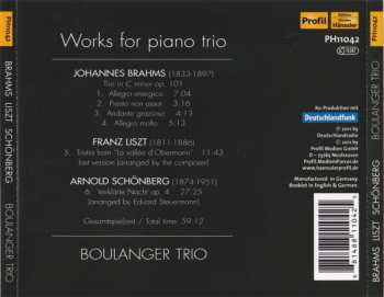 CD Johannes Brahms: Brahms Liszt Schönberg