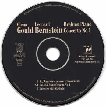 CD Johannes Brahms: Brahms Piano Concerto No. 1