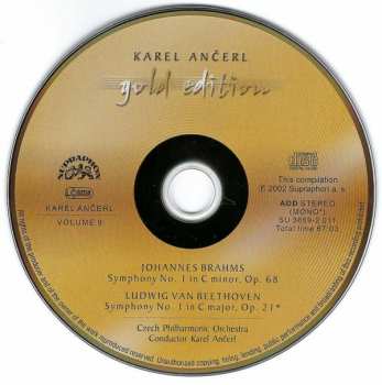 CD The Czech Philharmonic Orchestra: Brahms: Symphony No. 1, Beethoven: Symphony No. 1