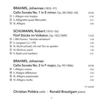 SACD Robert Schumann: Cello Sonatas / Fünf Stücke Im Volkston