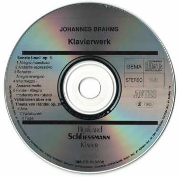 CD Johannes Brahms: Der junge Brahms (Klavierwerk)