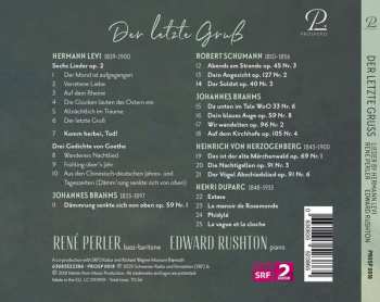 CD Robert Schumann: Der Letzte Gruß: Lieder By Hermann Levi DLX