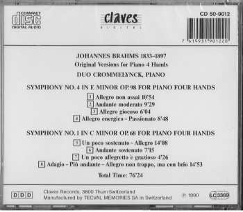 CD Johannes Brahms: Symphony No. 4 Op. 98 / Symphony No. 1 Op. 68