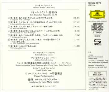 CD Johannes Brahms: Ein Deutsches Requiem