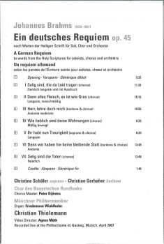 DVD Johannes Brahms: Ein Deutsches Requiem