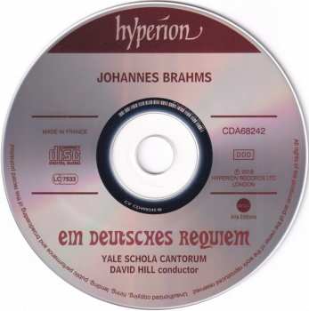 CD Johannes Brahms: Ein Deutsches Requiem (Chamber Ensemble Orchestration)