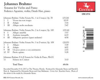 CD Johannes Brahms: Violin Sonatas