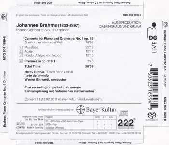 SACD Johannes Brahms: Piano Concerto No. 1 D Minor Op. 15