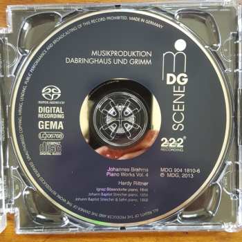 SACD Johannes Brahms: Piano Works, Vol. 4