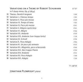 SACD Johannes Brahms: Seven Fantasies, Op. 116; Schumann Variations, Op. 9; Piano Sonata No. 1, Op. 1