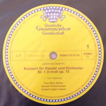 LP Berliner Philharmoniker: Klavierkonzert Nr. 1 D-moll Op. 15