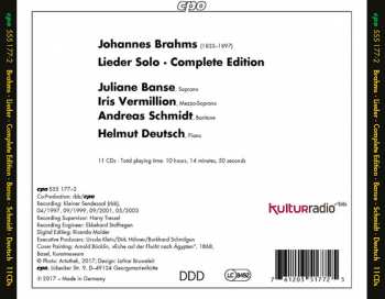 11CD/Dobozkészlet Johannes Brahms: Lieder - Complete Edition
