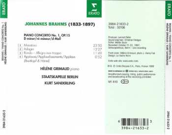 CD Johannes Brahms: Piano Concerto No. 1 Op. 15