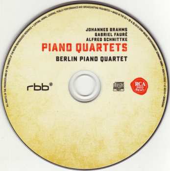 CD Johannes Brahms: Piano Quartets