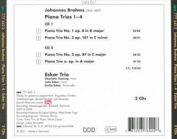 2CD Johannes Brahms: Piano Trios Nos. 1-4