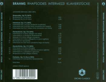 CD Johannes Brahms: Rhapsodies / Intermezzi / Klavierstücke