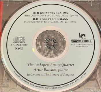 CD Robert Schumann: Piano Quartet N°1 Op.25/Piano Quintet Op.44