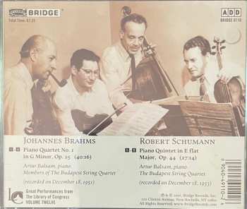 CD Robert Schumann: Piano Quartet N°1 Op.25/Piano Quintet Op.44