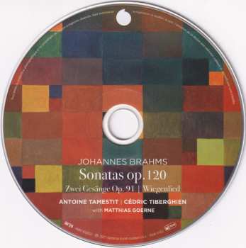 CD Johannes Brahms: Sonatas Op.120 | Zwei Gesänge Op. 91 | Wiegenlied